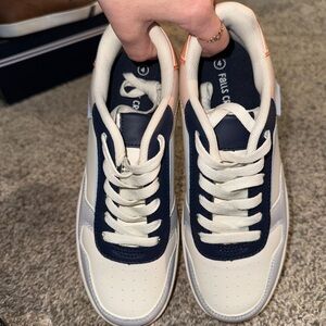 Falls Creek boys Navy and Cream Sneakers